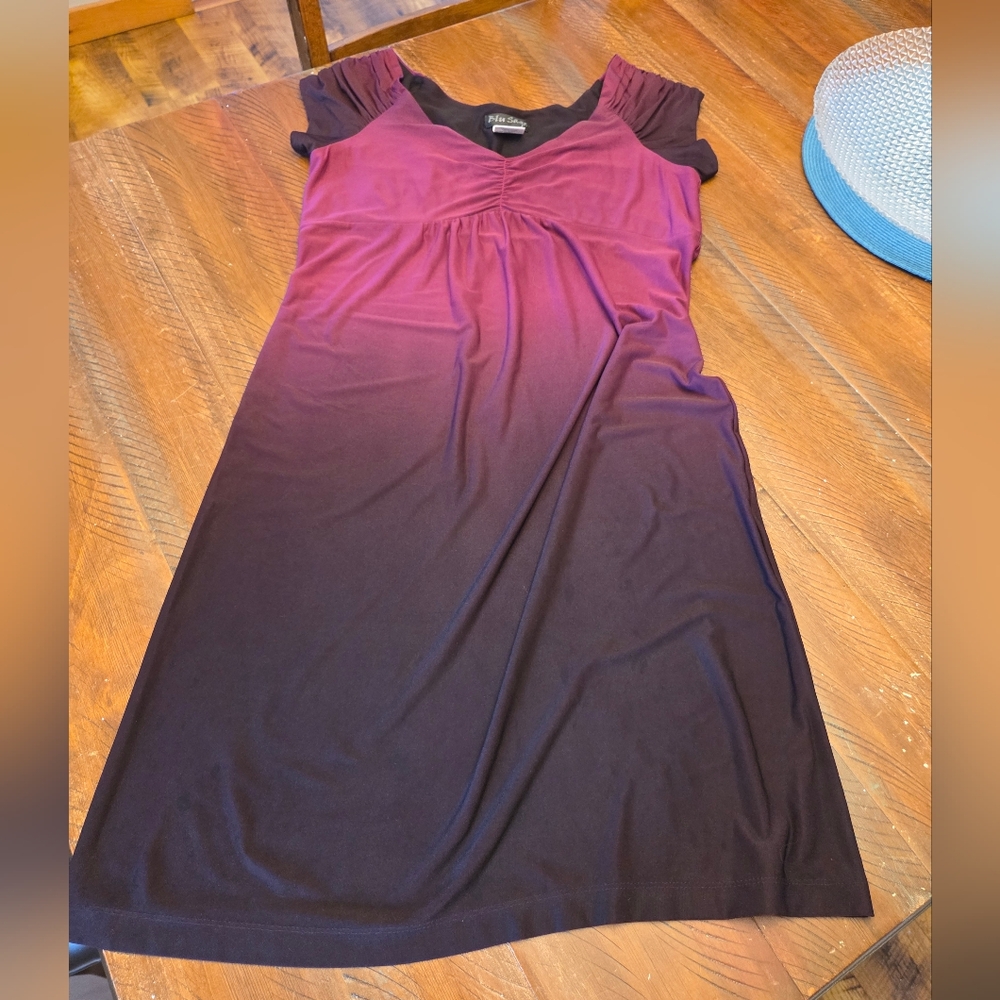 🎈2/$15 Dark Purple Pink Ombre Dress- Large